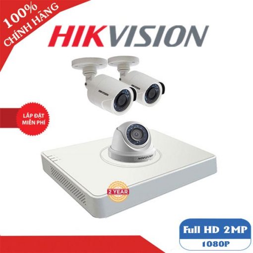 lắp đặt trọn bộ 3 camera giám sát hikvision