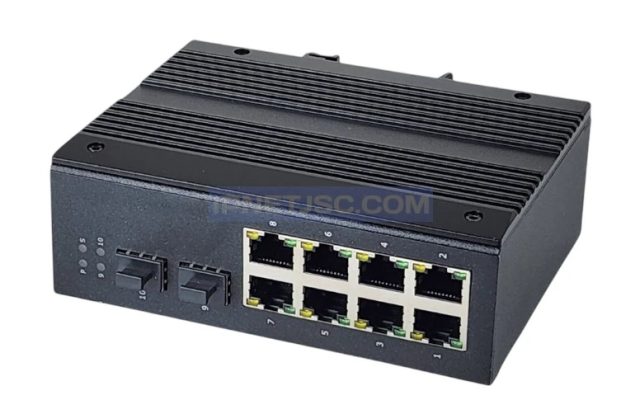 Switch công nghiệp 8 port Ethernet + 2 cổng quang