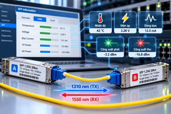 DDM trên module quang 1 sợi là gì