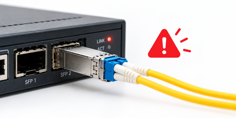 lỗi không nhận module SFP